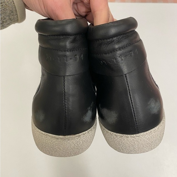 All Saints || Miles Hi Top Sneaker Black Distresed 42 US 9 - Picture 5 of 8